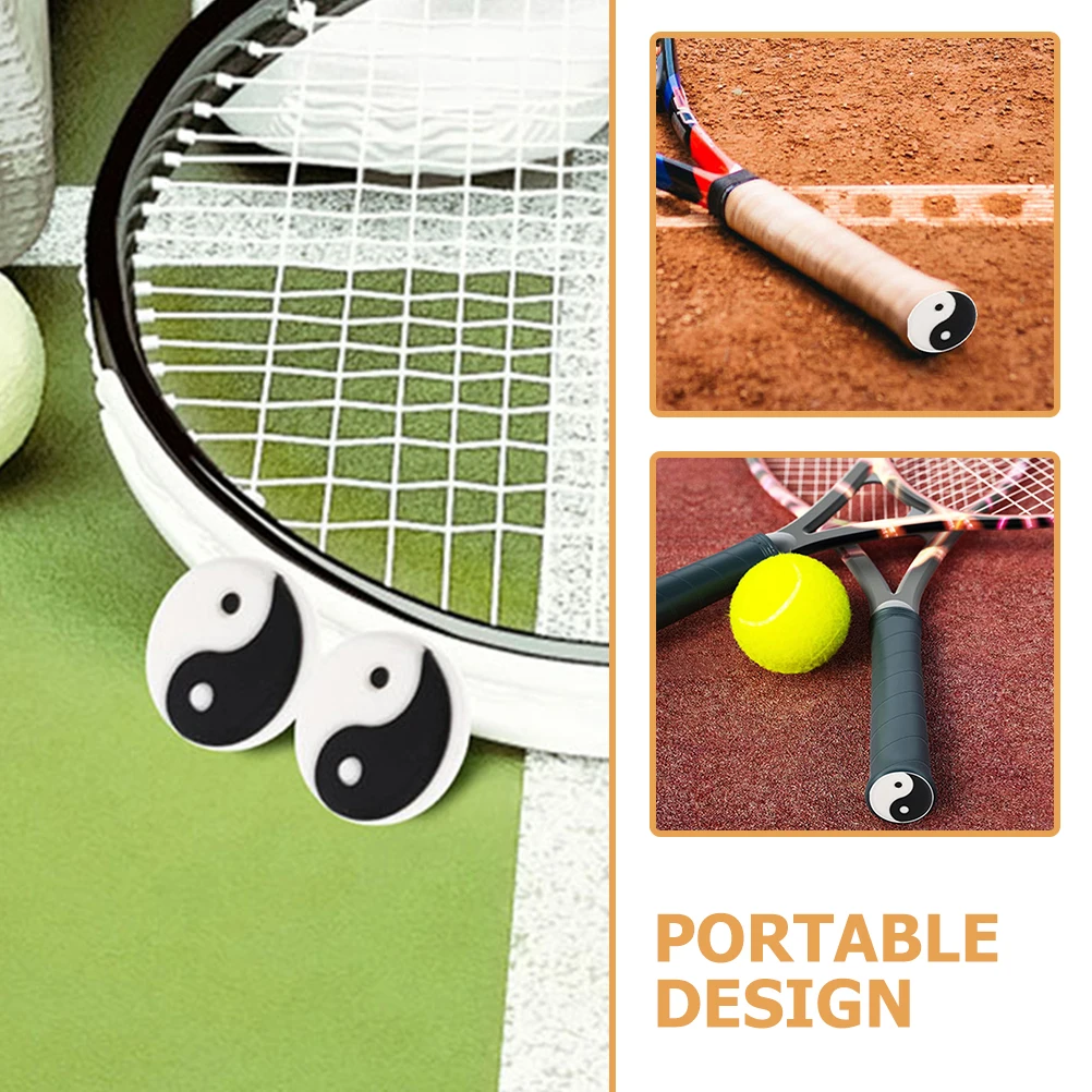 

8pcs Silicone Tennis Shock Absorber Vibration Dampener for Racket Multi-color Lightweight Easy Installation Tennis Accessories