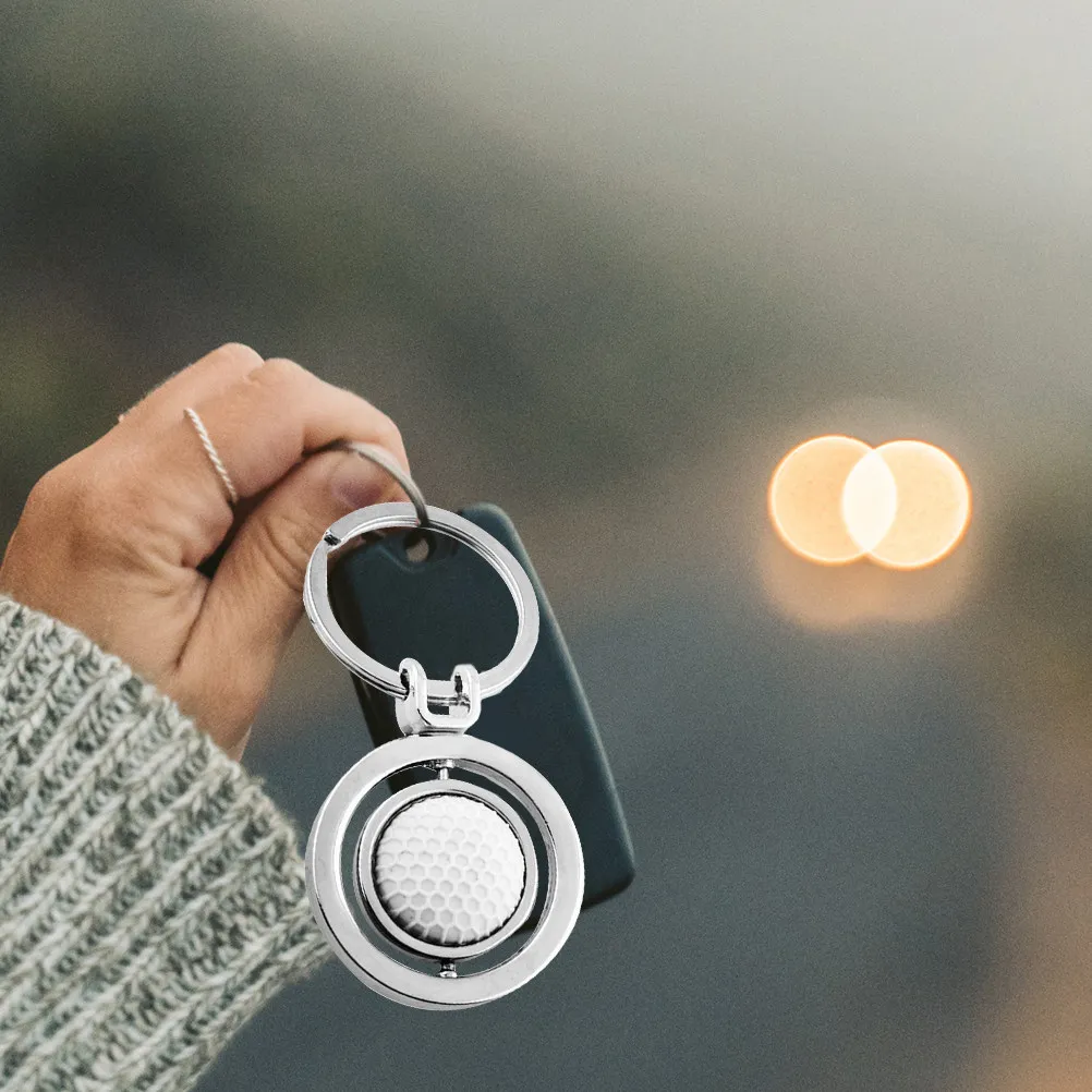 

2 шт. очаровательных брелоков-шариков для ключей, подвеска в виде мяча для гольфа, украшение для сумки, рюкзака, брелок для ключей, подарок для фанатов спорта, сувенир