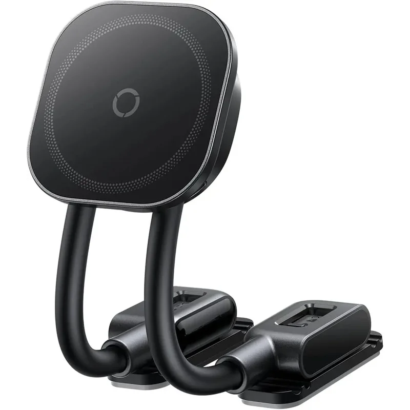Car Mount: Dual-Arm Adjustable Magnetic Phone Holder with Reversible Flexible Design