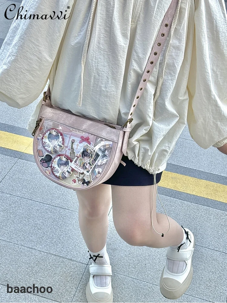 New Japanese 2D Soft Girls Itabag Student Casual Versatile Student Y2k Handbag Female Messenger Bag Women's Underarm Bags