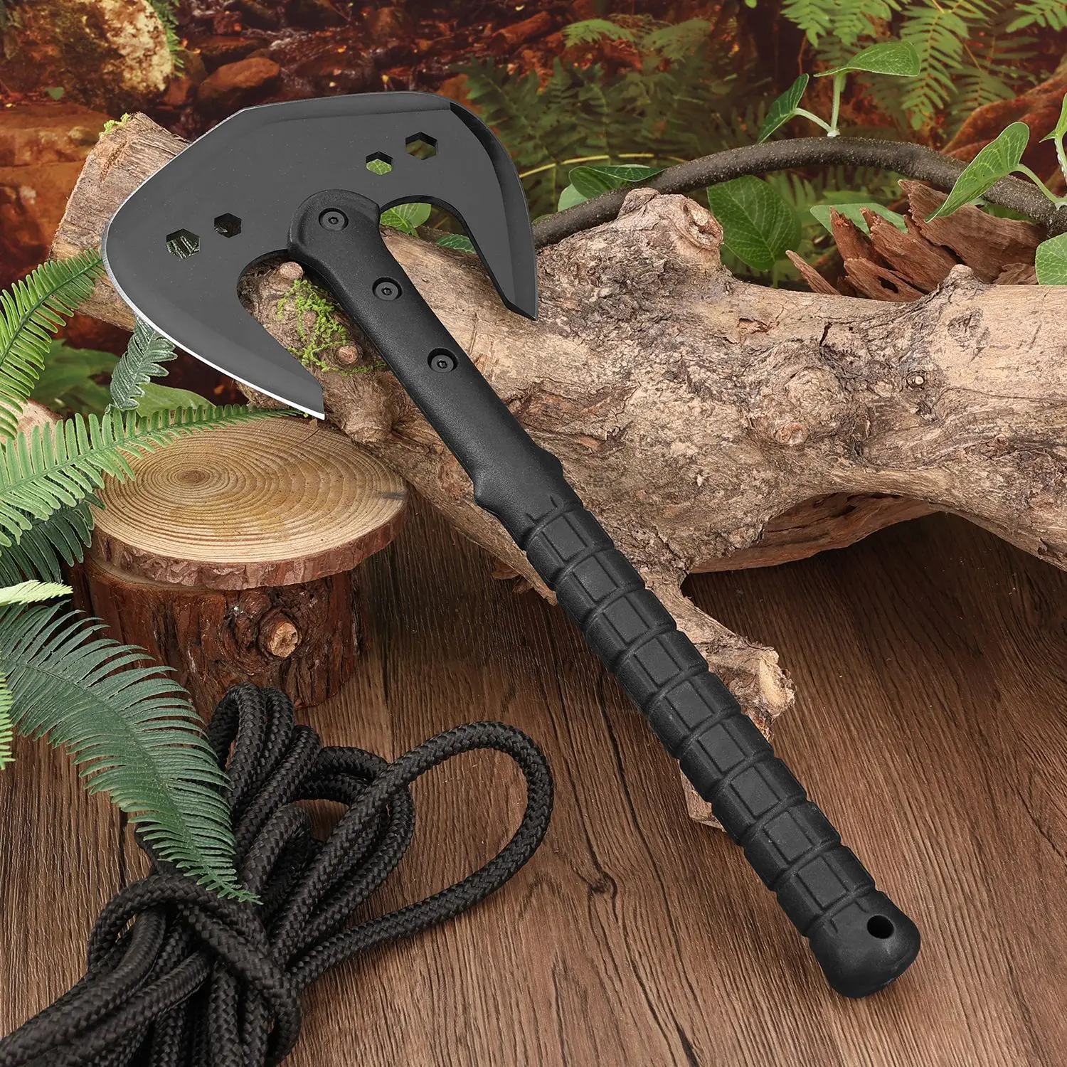 Outdoor Portable EDC Multifunctional Tactical Axe Hammer Car Emergency Window Breaking Tool