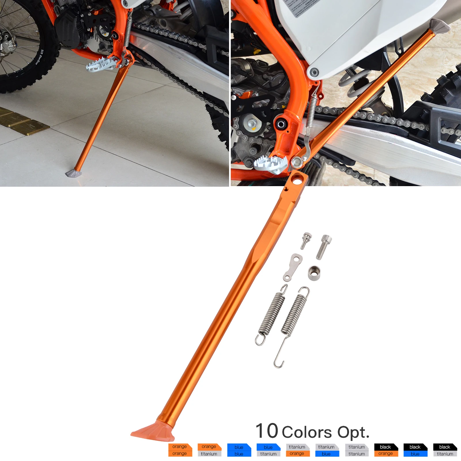 

NICECNC For KTM 1998-2007 EXC 300 EXC250 EXC 450 EXC 125 150 200 400 525 50303023000 Motocross Side Stand Kickstand & Spring Kit