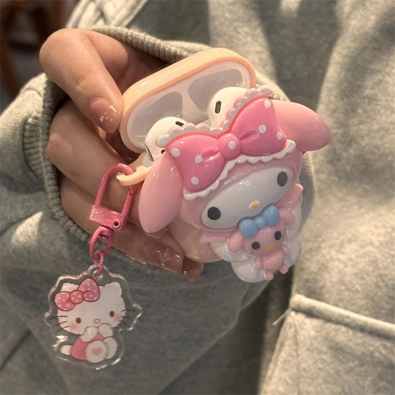 Sanrio Kawaii Hello Kitty Headphone Cover My Melody Girl Cartoon Anime AirPods Pro 1/2/3 Generation Bluetooth Headphone Case