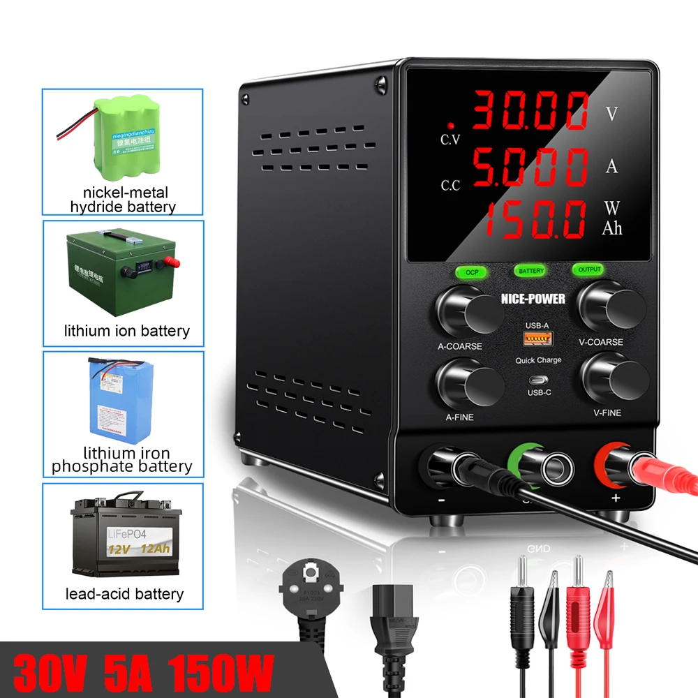 SPS305C 30V 5A 150W Variable DC Switching Power Supply for  Cell Phone Maintenance Circuit Aging Test 24V 15V 12V 3A 2A