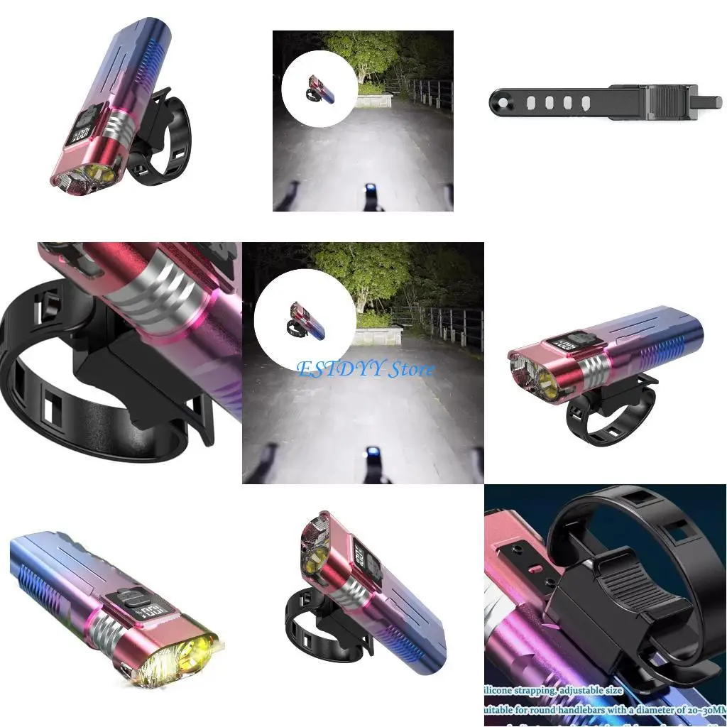 

G6DE Handlebar LED Bicycles Headlight Bikes Front Light Waterproofs Bike Light