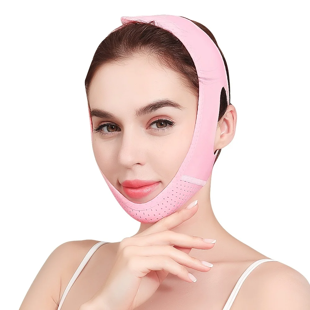 V Shape Face Lift Band Face Band Soft Chin Strap V Face Bandage, Lift and Tighten Double Chin Snoring Sleeping Band Beauty Tool