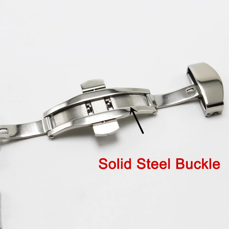 Watchband Buckle 10mm 12mm 14mm16mm 20mm 22mm 24mm Steel Buckles Polished Button Strap Double Click Stainless Steel Clasp