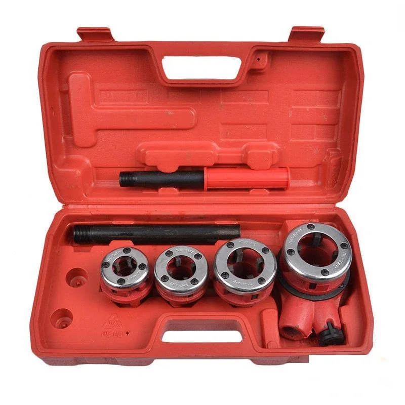 NEW 4 Points--1.2 inch Durable Screw Threading Machine Manual Threading Machine Water Pipe hinge twist plate die threading kit