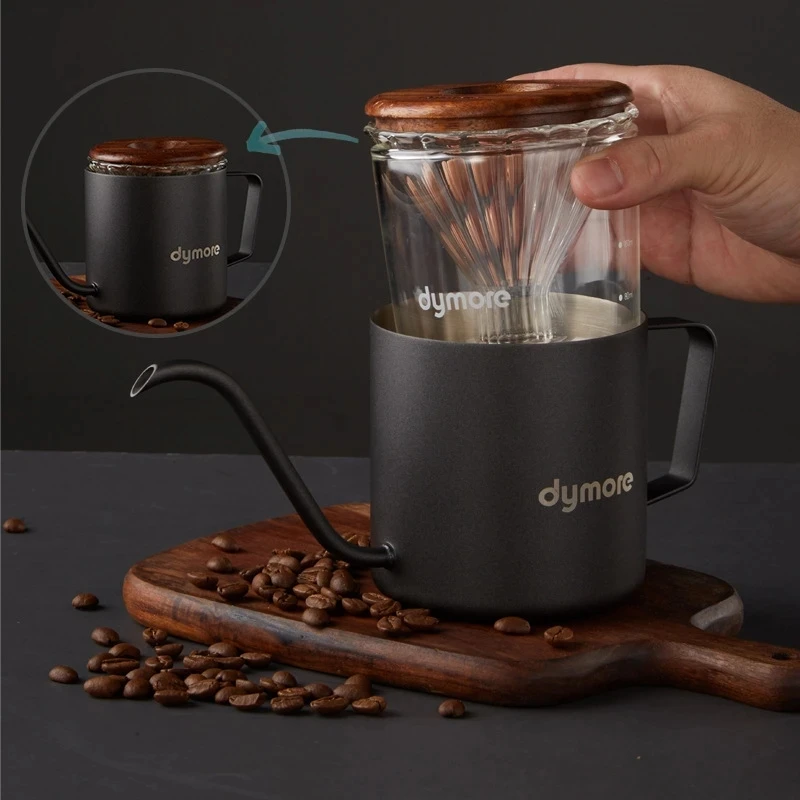 Pour Over Maker Cone Glass Dripper Filter With 500ml Hand-brewed Pot and Coffee Filter Cup Storage Bag