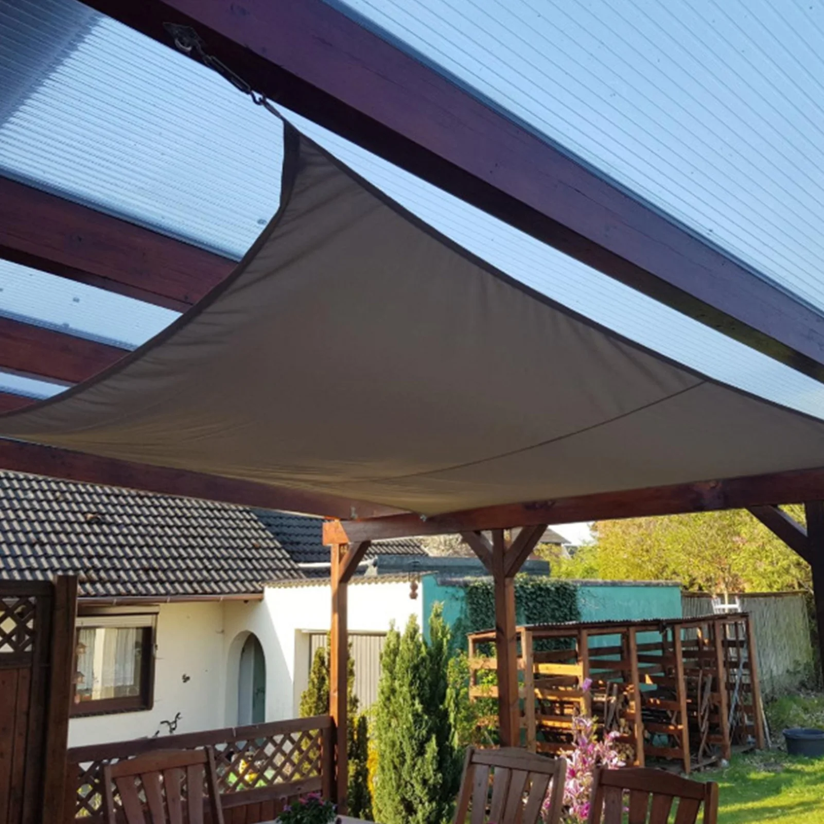 Rectangle Outdoor Sun Shade  Convenient to Install Heavy Duty Breathable Material Design Suitable for Awning Garden Pool