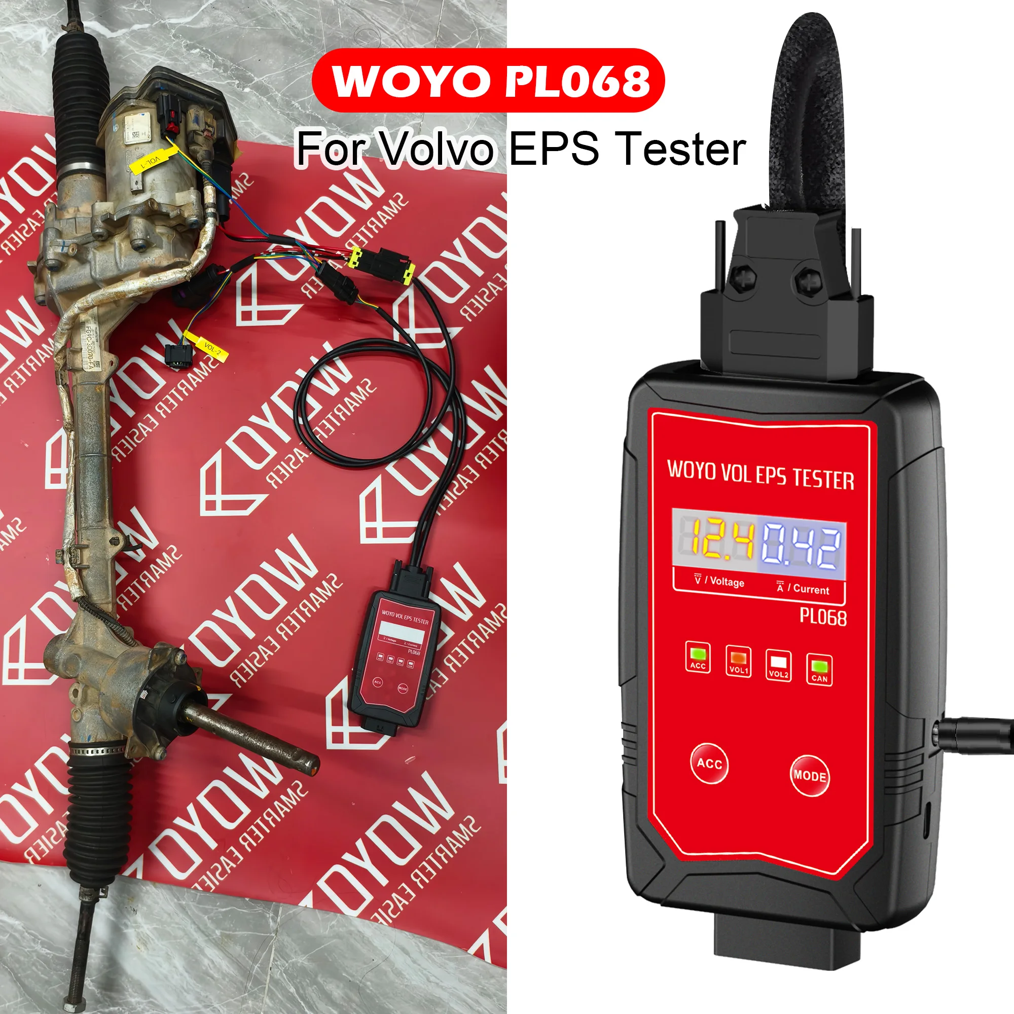 

WOYO PL068 EPS Tester for Volvo Electrical Steering Motor Detector, Automotive Diagnostic Tool on Bench