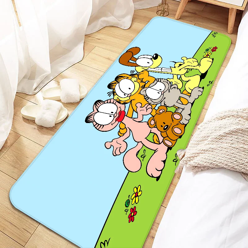 Door Mat Entrance Non-slip Washable Cute funny cartoon Garfields Kitchen Carpet Living Room Hallway Rugs Bathroom Bath Door Mats