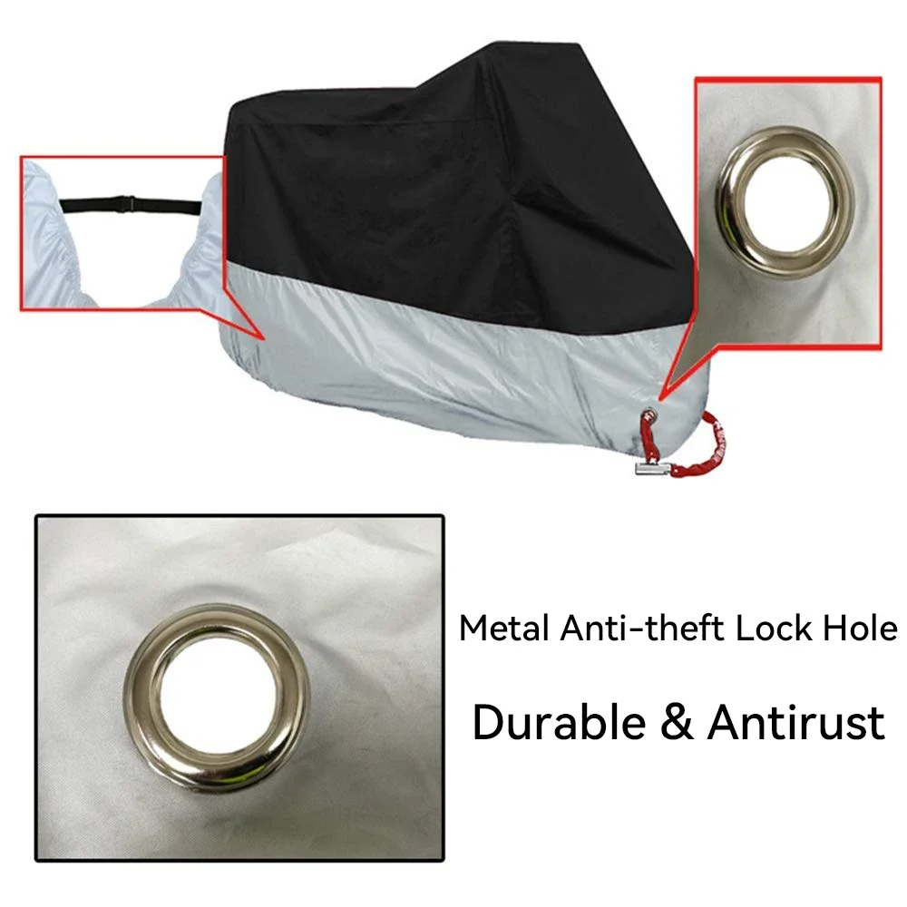 

Motorcycle Cover All Season Universal Weather Durable Quality Waterproof Sun Outdoor Protection Scooter Shelter Tear Proof