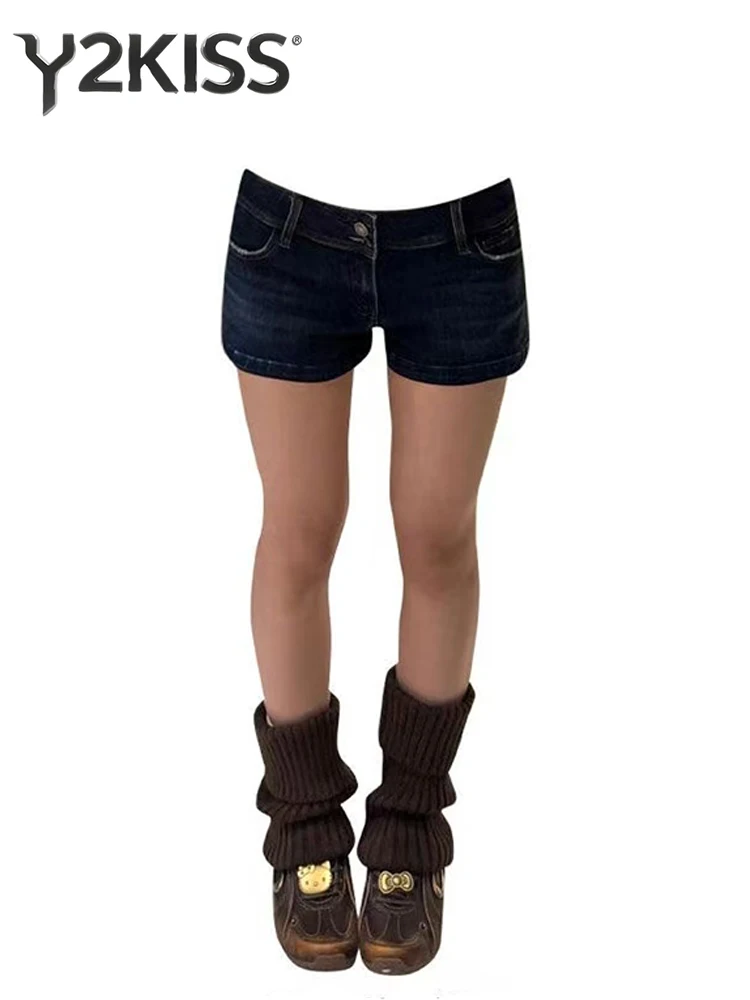 

2026 Summer Women Jeans Shorts Kpop Abi Japanese Y2K 2000s Gyaru Low Rise Denim Hot Pants Grunge Tide High Street Coquette Tide