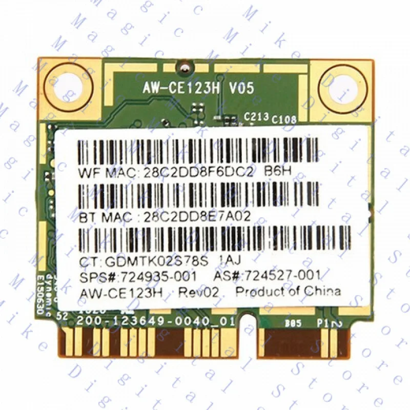 H FOR HP Broadcom BCM94352HMB 4352 WiFi+ BT 4.0 867 Mbit/s Card 802.11ac