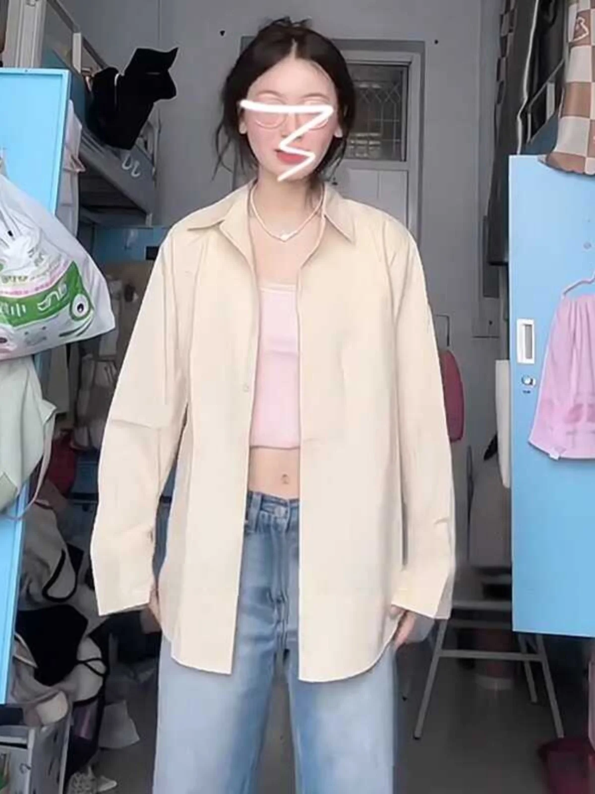 

Женская рубашка свободного кроя с длинным рукавом и воротником, легкая, в новом корейском стиле, для повседневной носки в офисе, с защитой от УФ-излучения