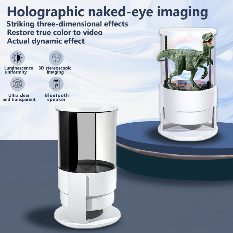 3D-голографическая рекламная машина, светодиодные лампы с бусинами 360° °   угол обзора цилиндр WIFI соединение голый глаз 3D экран вентилятора реклама