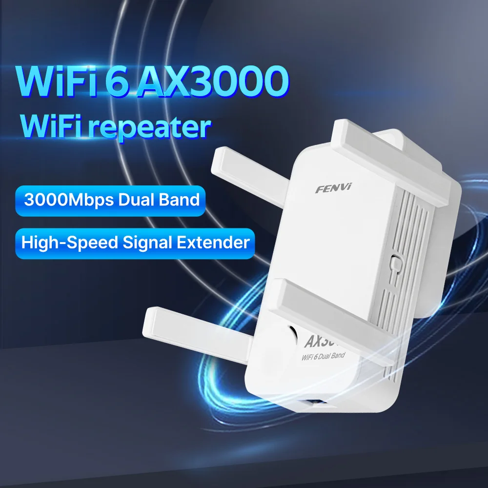 WIFI 6 WiFi Repeater Gigabit Wireless Extender AX3000 Dual Band 2.4/5Ghz Ethernet Wi-Fi6 Signal Booster Long Range Amplifer