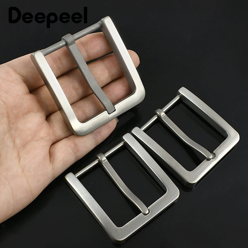1Pc Deepeel 35/40mm Man Belt Buckle Pure Titanium Alloy Pin Buckles Waistband Head for 34/39mm Belts Leather Craft Accessories