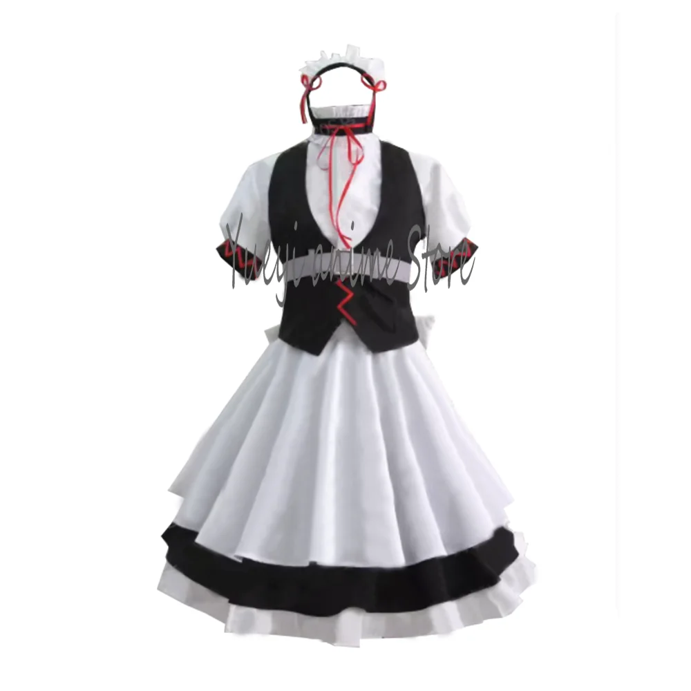 

Anime Cosplay Akiha Rumiho Costume Maid Uniform Lolita Dress for Women Customize your size