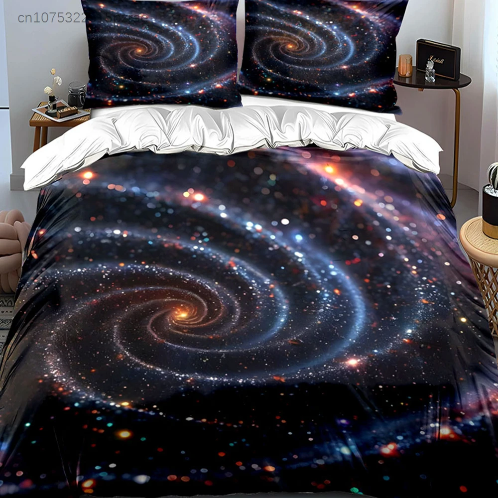 Galaxy-Themed Three-Piece Set Decor Multiple Sizes kid's And adults' Bedroom Exquisite 3PC Bedding set, Gift