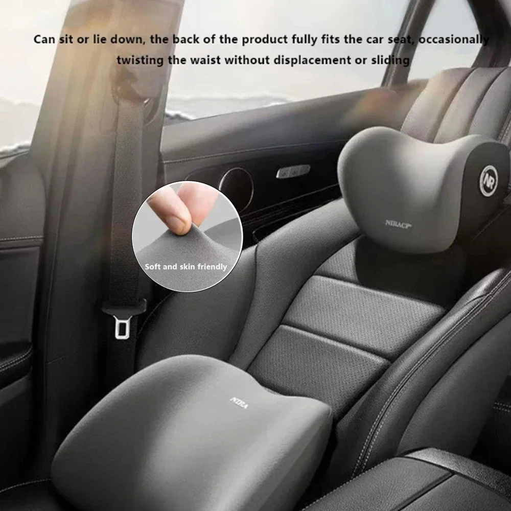 

Lumbar Support Pillow,Ergonomic Lumbar Pillow for Car Seat, Office Chair,Bed Recliner,Memory Foam Cushion Back Support Pillow