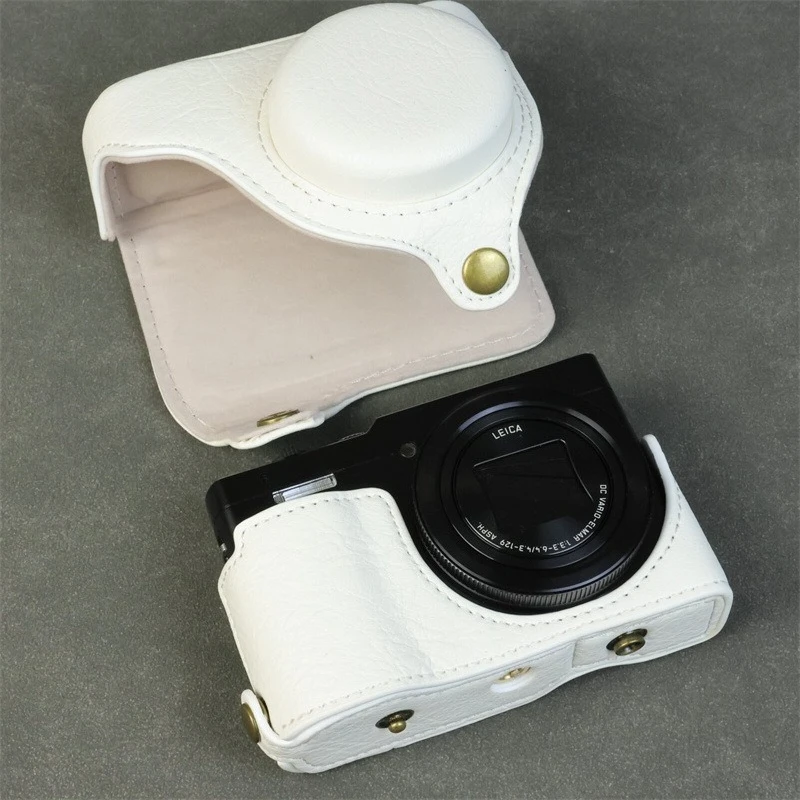 

Camera Bag Leather Case, For Panasonic Lumix ZS99 tz99 protective case, base open hole case