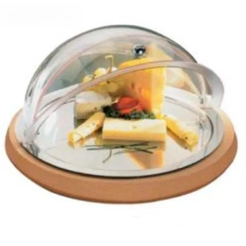 for Restaurant and Hotel Supplies Food Service Acrylic Dome Wooden Bread Display Stand