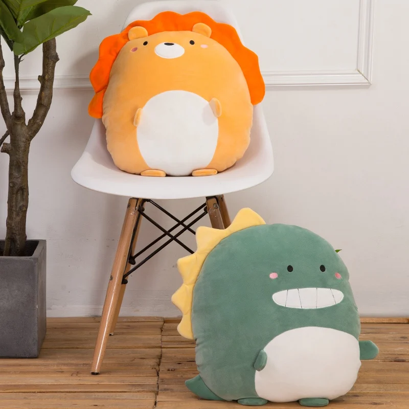 Cartoon Animal Hugging Pillow Adorable Panda Dinosaur Lion Whale Penguin Lobster  Home Sofa Chair Cushion Kid Birthday Gifts