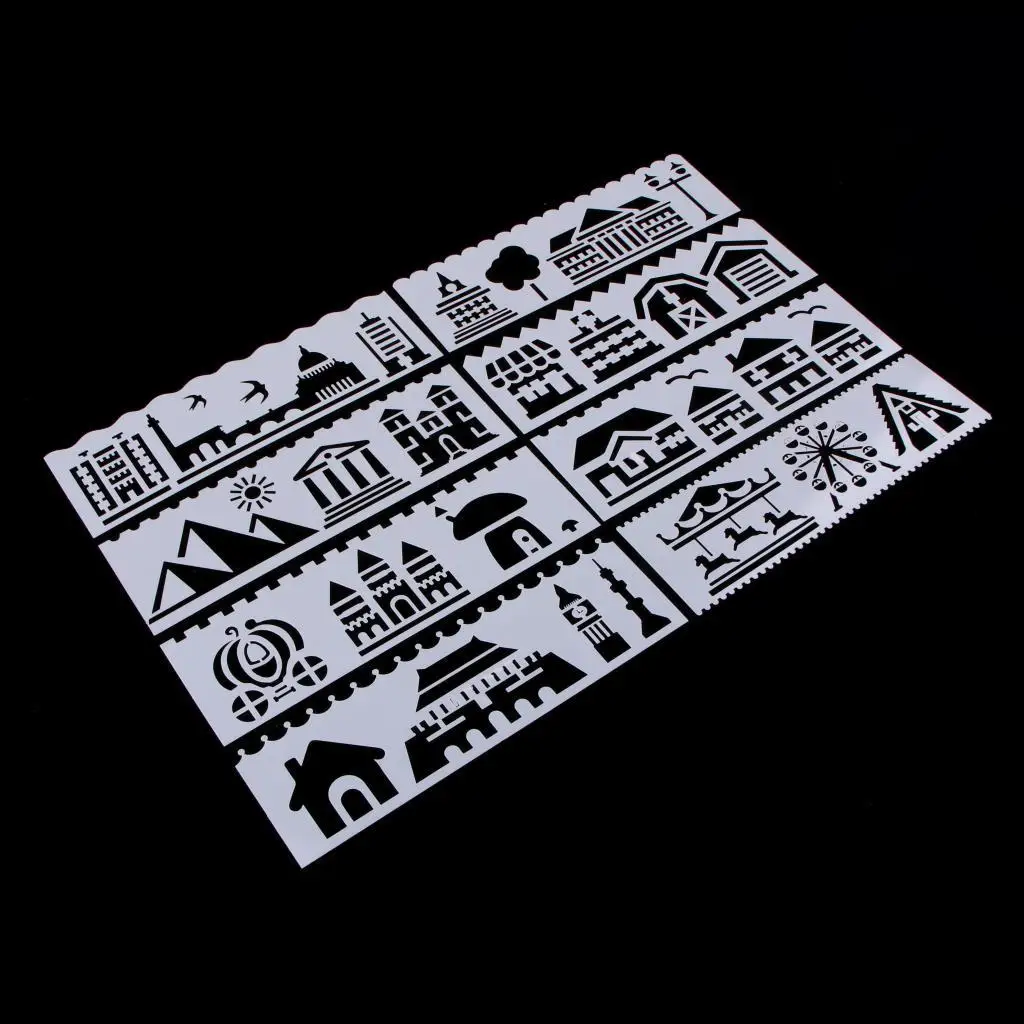 Kids Drawing Stencils, 8Pc Mixed Template Set