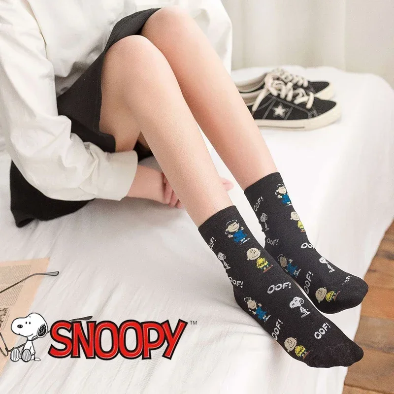 New Snoopy Charlie Brown Knee-highs Socks Kawaii Cute Girls Man Women Comics Stocking Ladies Socks Birthday Gift Many Styles