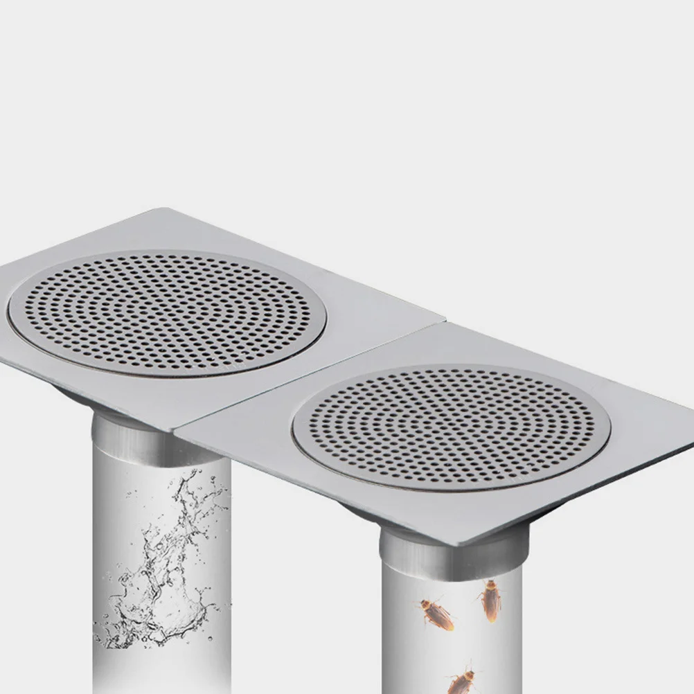 

Stainless Steel Bathroom Hair Catcher Drain Cover Shower Kitchen Bathtub Hair Stopper Protector Drain Cover for Shower