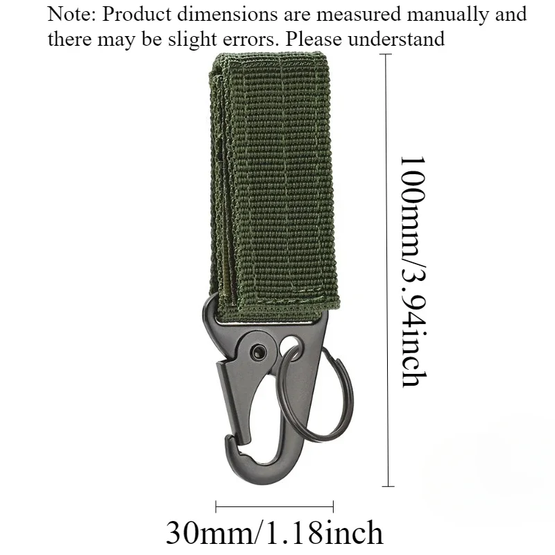 2PCS Edc Outdoor Tactical Nylon Multi Functional Buckle Eagle Beak Hook Backpack Velcro Strap Rock Climbing Hiking Beverage image 2