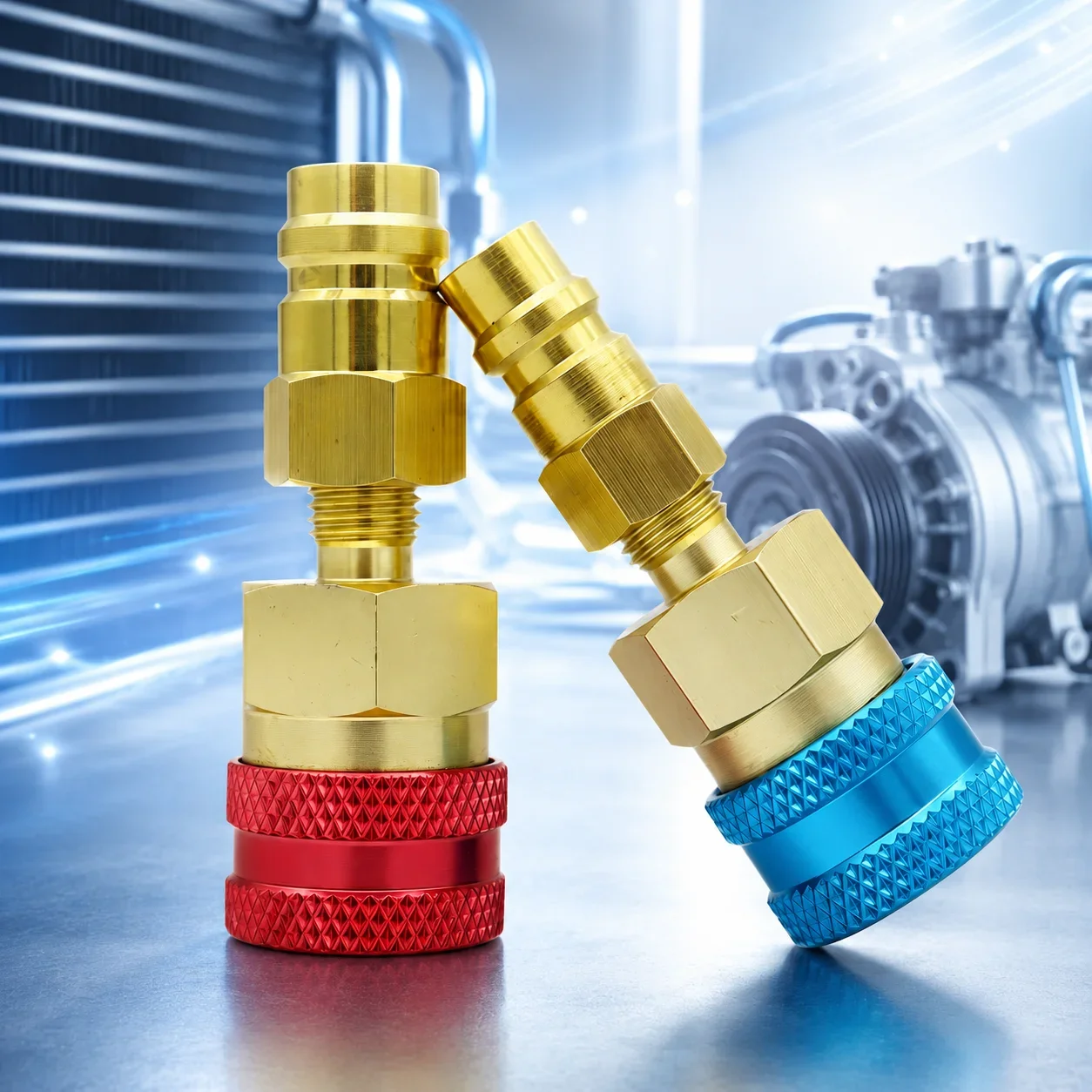Car Air Conditioning Fitting for For R1234YF To R134A High Low Side Adapter Fitting Connector HotAdapter Quick Fitting Coupler