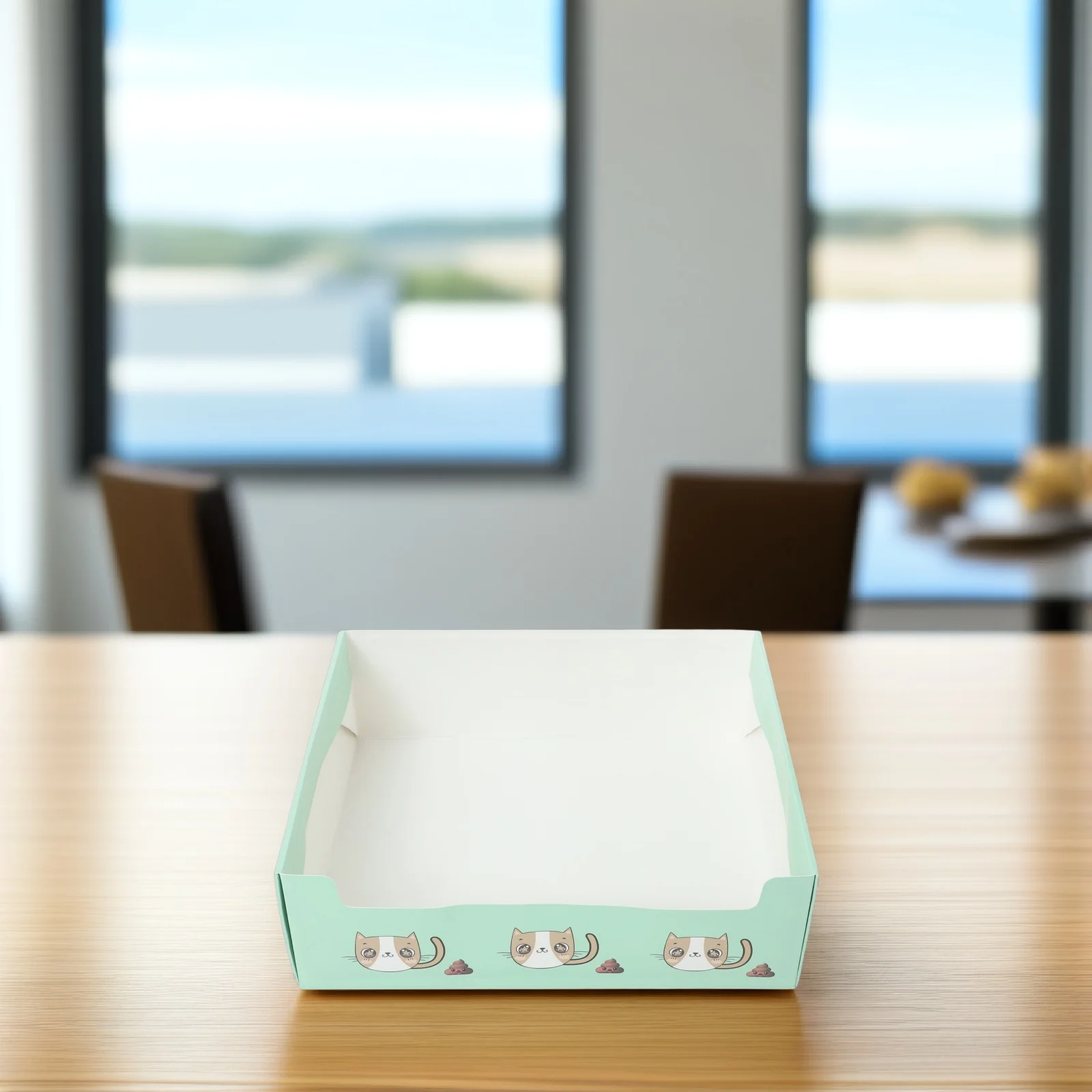 

Disposable Cat Box Half Closed Kitten Training Portable Travel Foldable Cat Litter Box Pee Guard Paper Boxes Pet Supplies