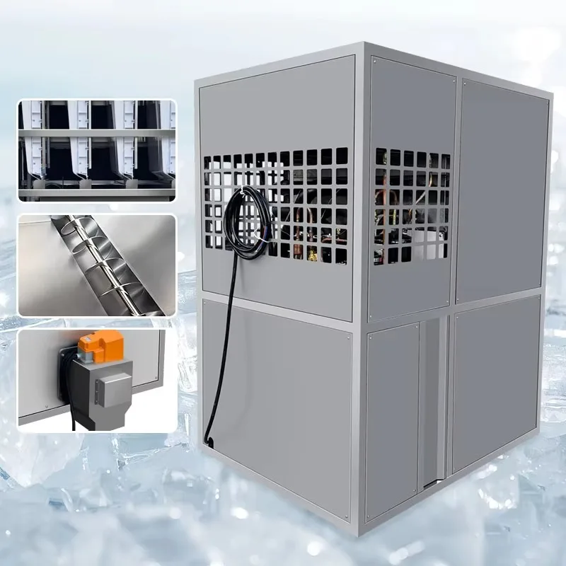 Customized Industrial Ice Cube Making Machine Automatic Ice Block Maker 1000kg Manufacturing Plant Ice Machines