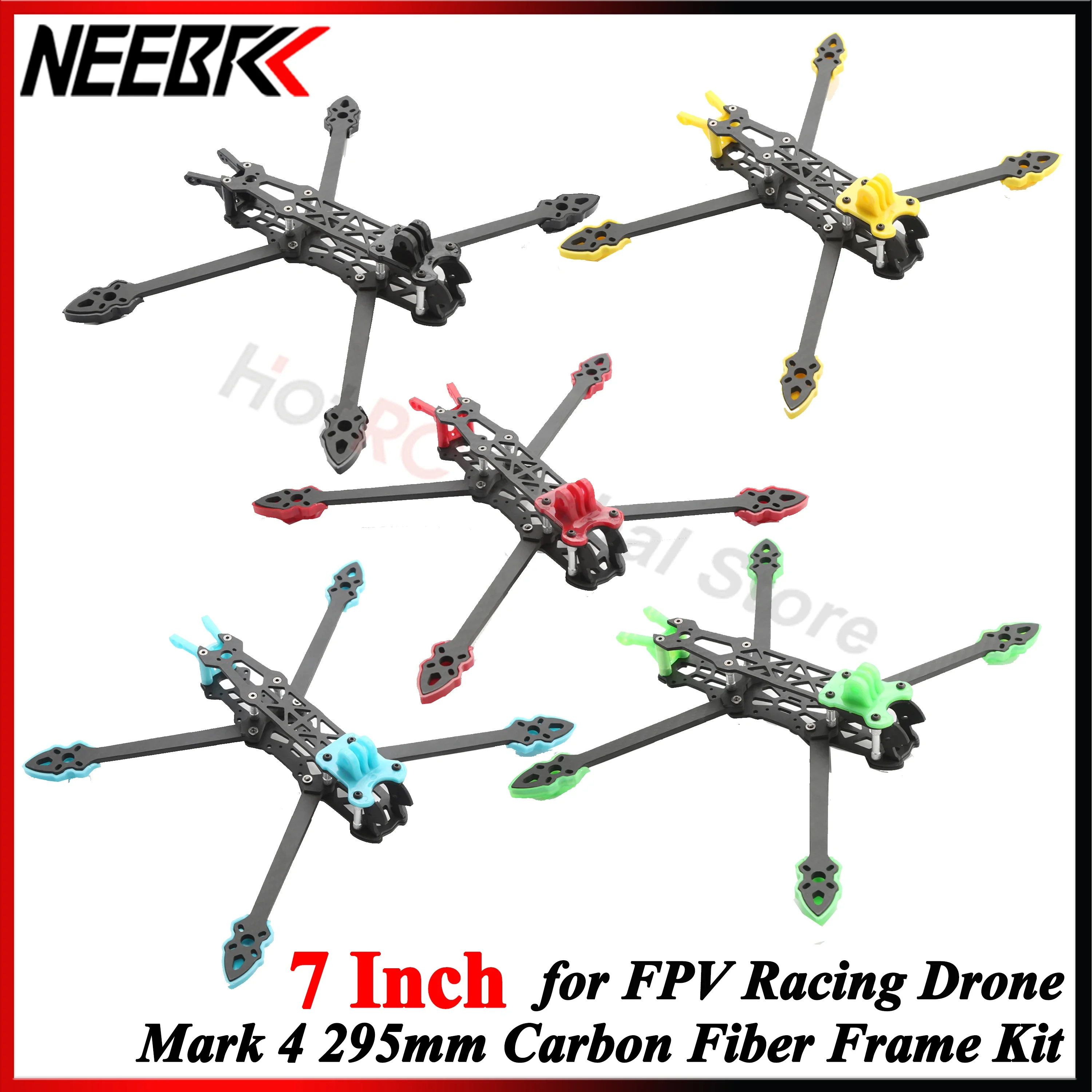 Mark4 7 Inch 295mm Thickness 5mm Carbon Fiber Frame Kit for Mark 4 FPV Racing Drone Quadcopter Freestyle RC Plane DIY Parts