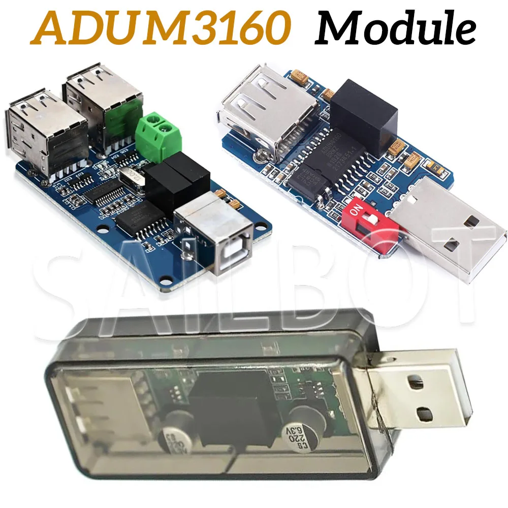 1500V ADUM3160 Digital Signal Audio Power Isolator USB to USB audio signal isolator 12Mbps 1.5Mbps adum3160