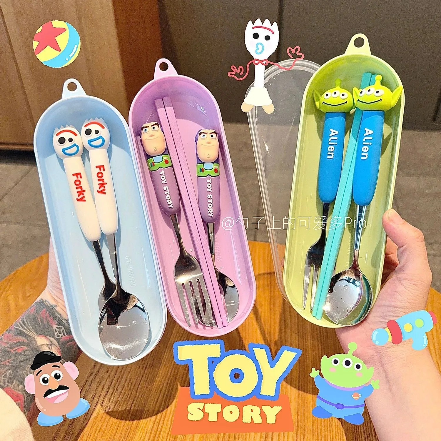 Toy Story 5 Spoon Fork Cutlery Set Woody Buzz Lightyear Jessie Forky Alien Cartoon Character Birthday Christmas Gift For Fans view 5