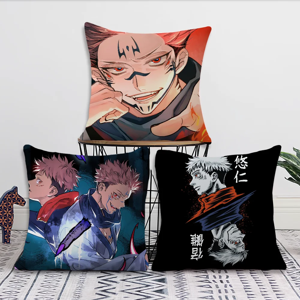 Ryomen J-Jujutsu cushion cover Pillow Case Room Sukuna Bedroom Sofa Living Backrest Kaisen Car Square Headboard