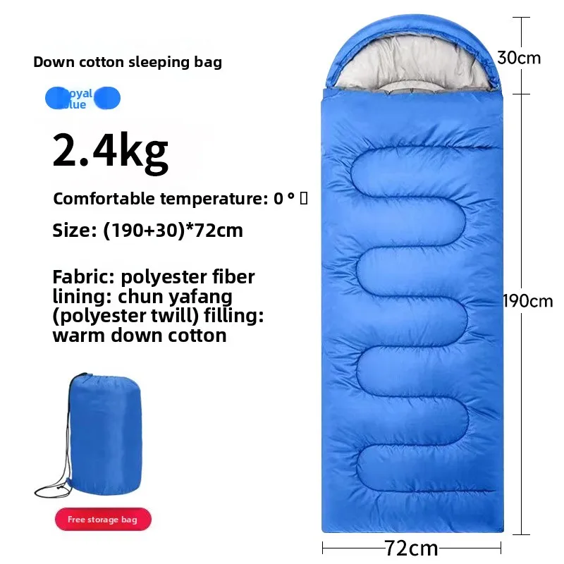 

Теплый спальный мешок для осени и зимы, аварийный, для активного отдыха, путешествий, походов, кемпинга, конвертного типа, с капюшоном