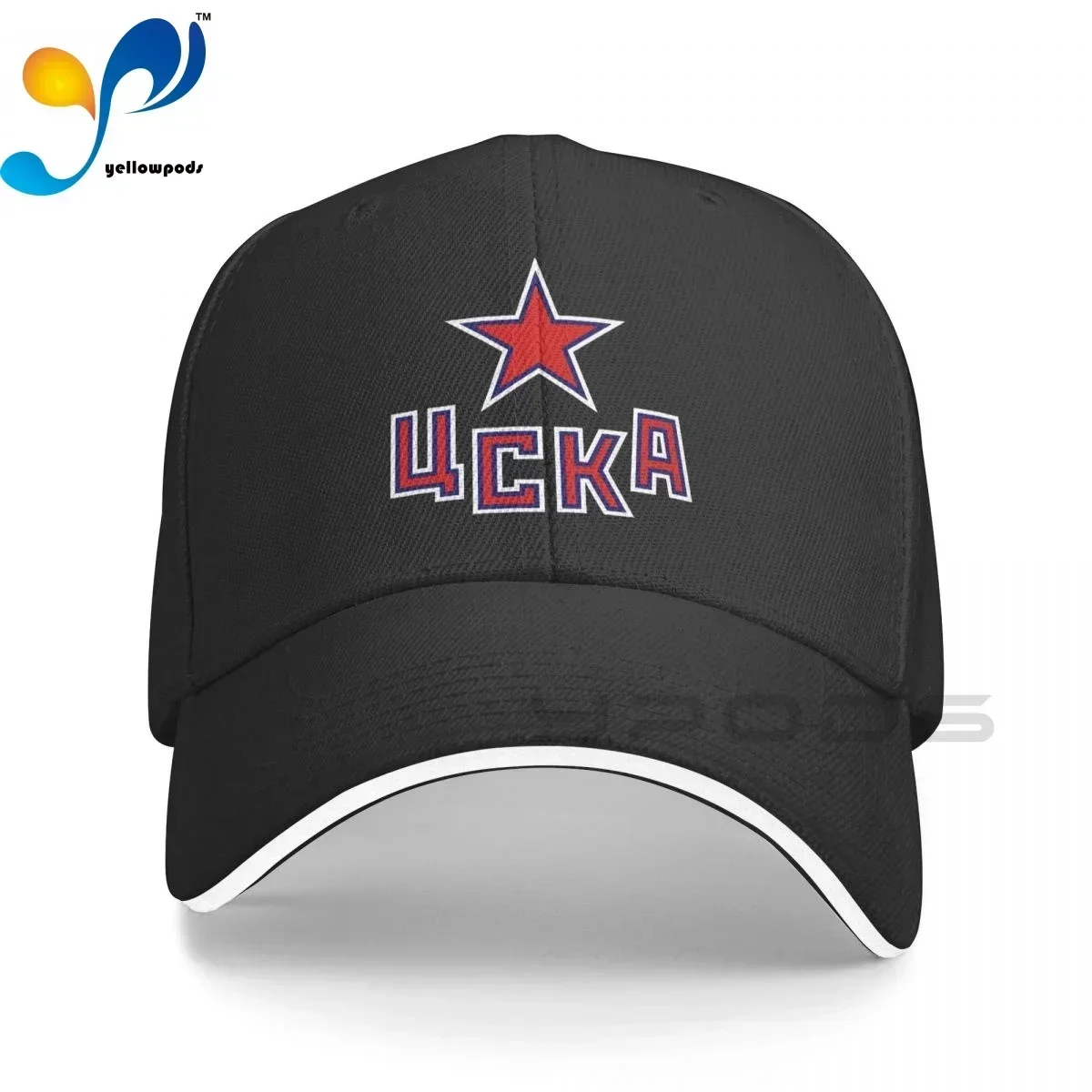 Baseball Cap Men Hc Cska Moscow Khl Russian Professional Hockeyer Black Russia Fashion Caps Hats for Logo for Men Trucker Cap
