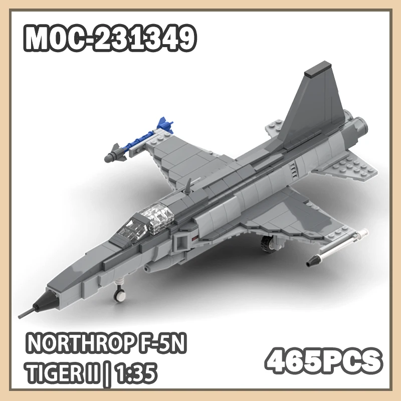 

Northrop F-5N Tiger II | 1:35 465PCS Building Block Model Brick Set Creative Desktop Decoration Birthday Gifts MOC-231349