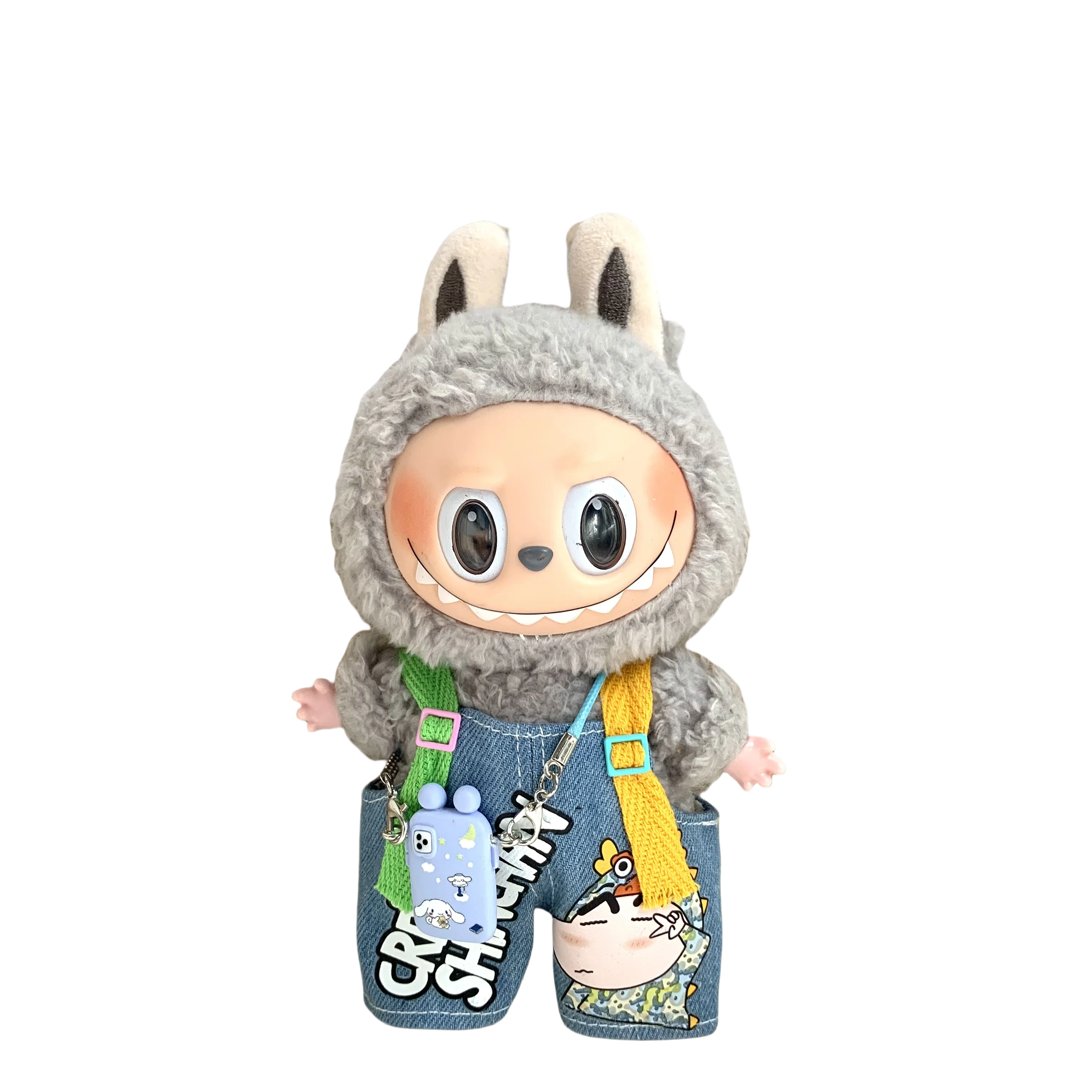 Совершенно новая одежда Labubu 17 см, комплект плюшевых игрушек, милая одежда, детский подарок «сделай сам», аксессуары для волос V1 V2, одежда