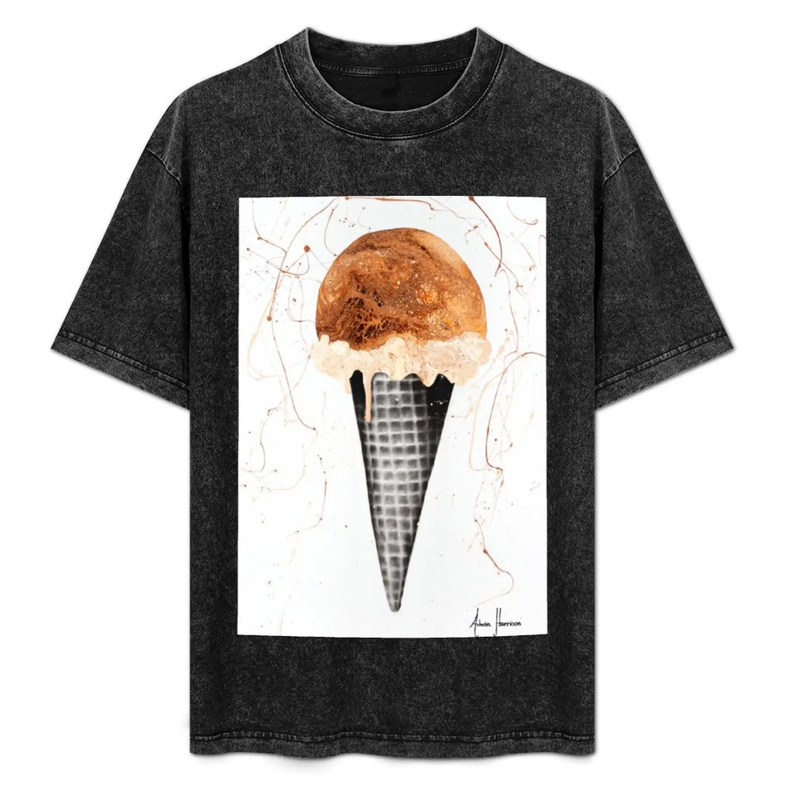 

Chocolate Ice Cream T-Shirt Stylish Graphic Short Sleeve Top