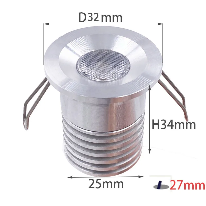 Dimmable 12V 24V 2W 3W Mini Led Spotlight Outdoor Light Waterproof IP65 Home Hotel Sauna Waterproof Light Embedded Cutting 27mm