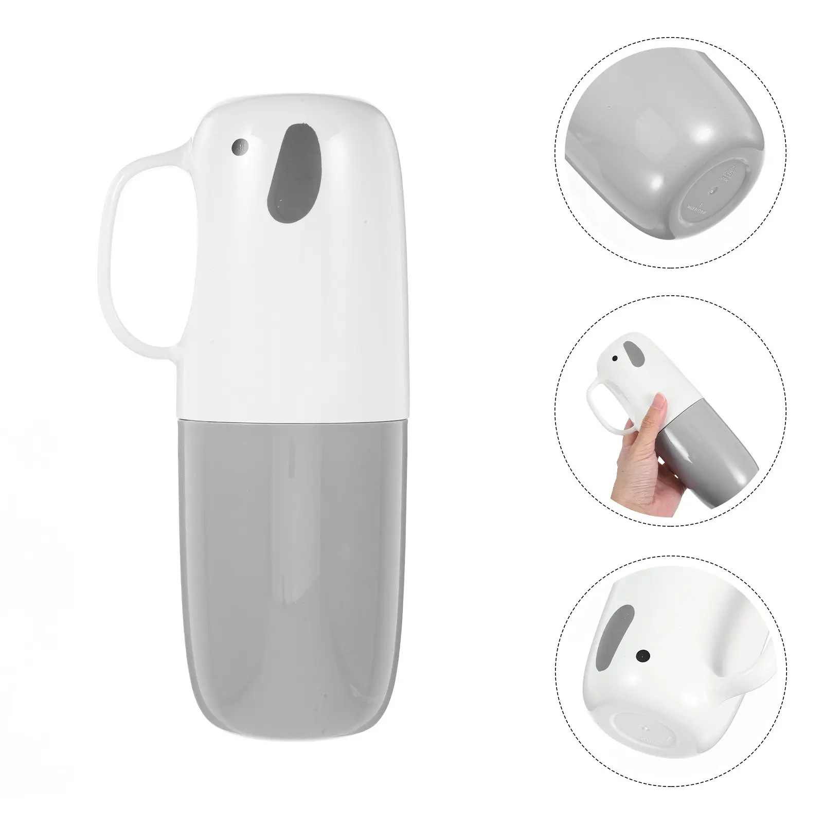 Portable Travel Toothbrush Organizer Case Two Cup Design Cute Toothbrush Holder for Trips and Business Travel