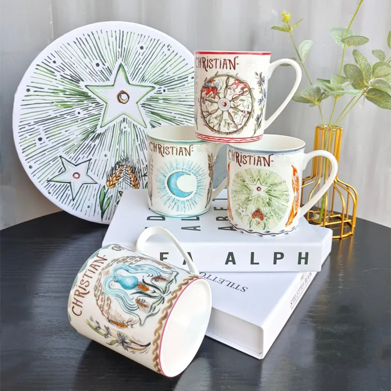 European Bone China Mugs Coffee Cups Tableware Cup Milk Mug Household Luxury Afternoon Tea Water Cups Drinkware With Gift Box