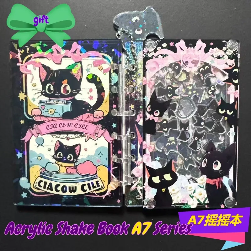 

Акриловая книга для встряхивания серии A7, классический милый мультяшный дневник воспоминаний, справочник, студенческие канцелярские принадлежности, подарок друзьям, кавайная книга с отрывными листами
