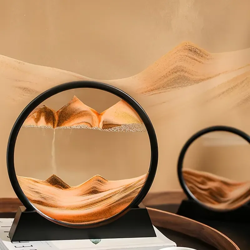 Creative Sahara Mobile Hourglass Desktop Ornament for Living Room Home Decor Office Desk Stress Relief Gift Unique Furniture